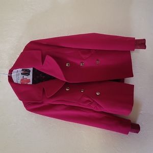 NWOT Tommy Girl Bow Detail Peacoat Jacket